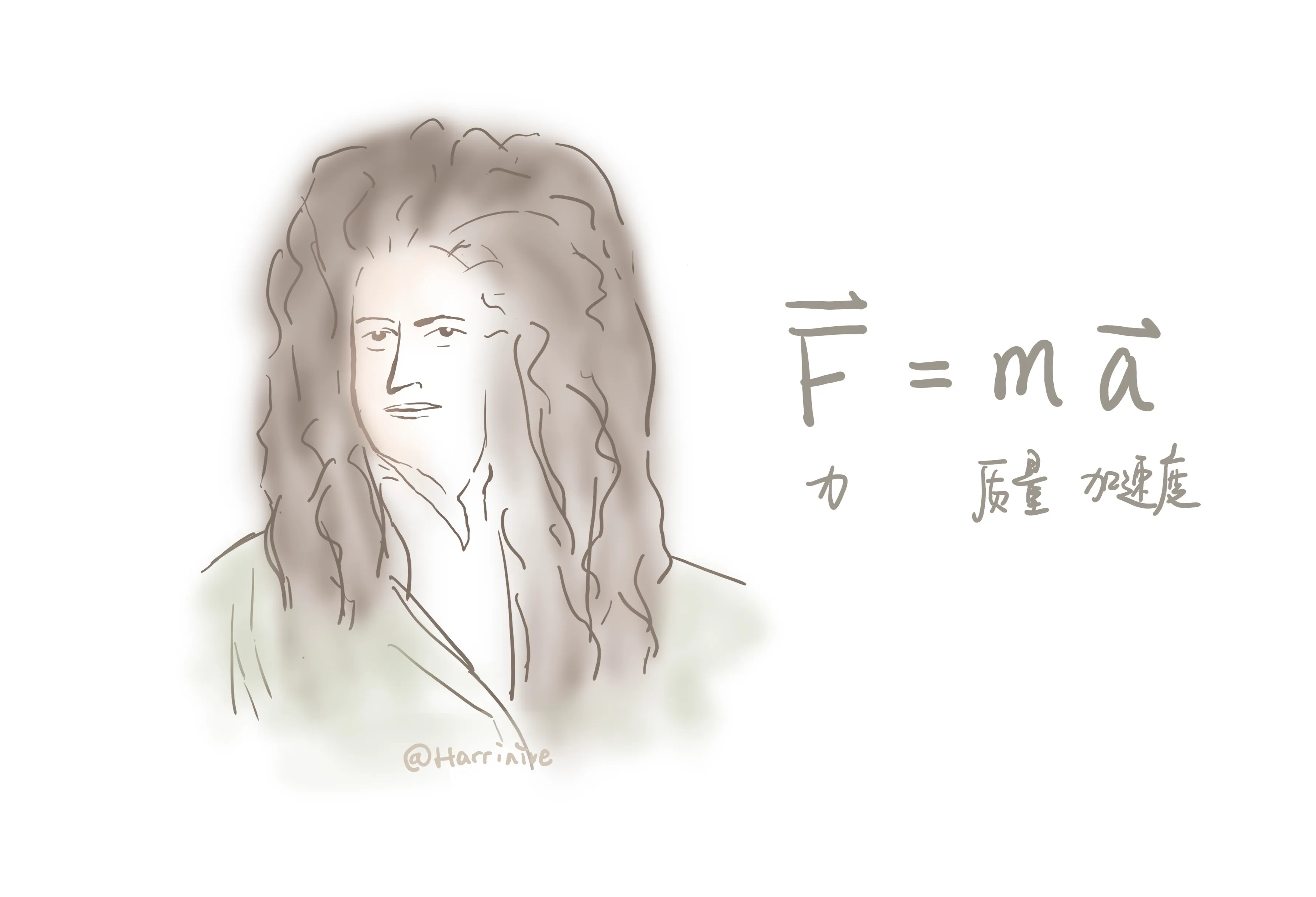 Newton's first law diagram